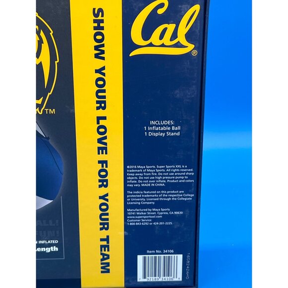 Cal Super Sports XXL Giant Inflatable Football 2.5 Ft. Official Licensed Bears M - Picture 5 of 7